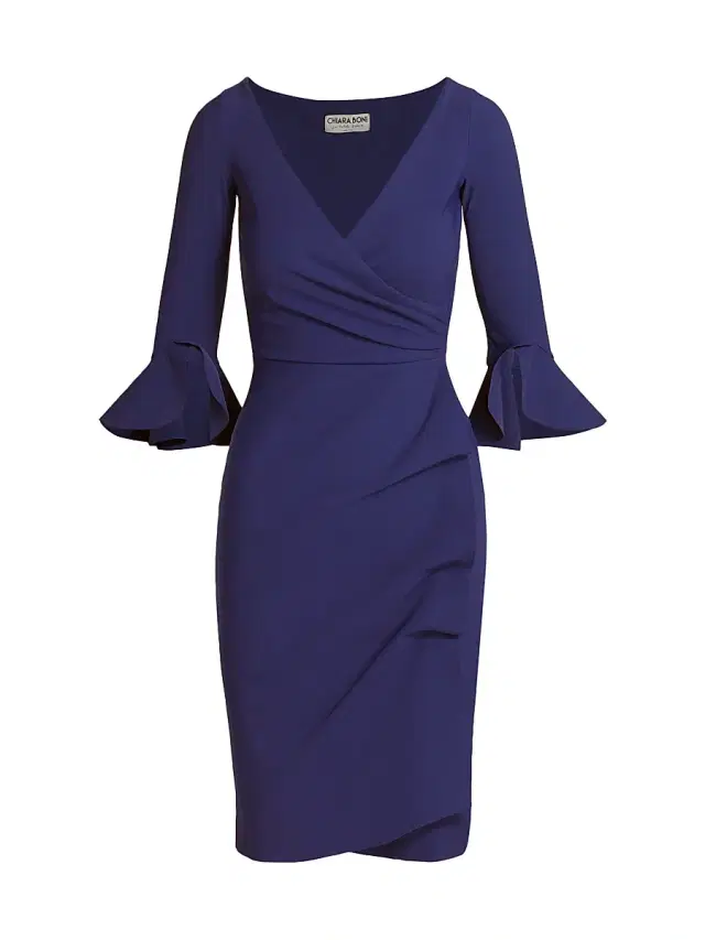 Chiara Boni La Petite Robe Women's Trina Ruffle Sheath Dress - Iris
