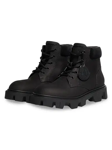 Moncler Men's Peak City Boots in Nubuck and Suede - Black | Thumbnail 2 Moncler Men's Peak City Boots in Nubuck and Suede - Black | Thumbnail 2