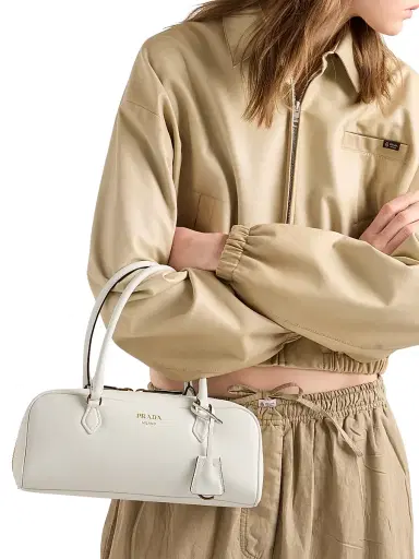 Prada Women's Leather Top-Handle Bag - White | Thumbnail 3 Prada Women's Leather Top-Handle Bag - White | Thumbnail 3