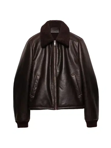 Prada Men's Leather and Shearling Jacket - Brown - Size 46 | Thumbnail 1 Prada Men's Leather and Shearling Jacket - Brown - Size 46 | Thumbnail 1