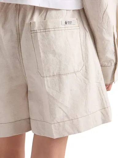 Prada Women's Chambray Shorts | Thumbnail 4 Prada Women's Chambray Shorts | Thumbnail 4
