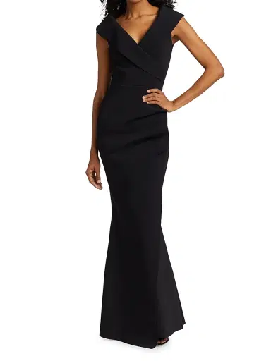 Chiara Boni La Petite Robe Women's Cocoon Collar Trumpet Gown - Black - Size 18 | Thumbnail 2 Chiara Boni La Petite Robe Women's Cocoon Collar Trumpet Gown - Black - Size 18 | Thumbnail 2