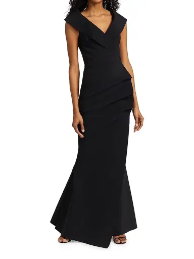 Chiara Boni La Petite Robe Women's Cocoon Collar Trumpet Gown - Black - Size 18 | Thumbnail 3 Chiara Boni La Petite Robe Women's Cocoon Collar Trumpet Gown - Black - Size 18 | Thumbnail 3