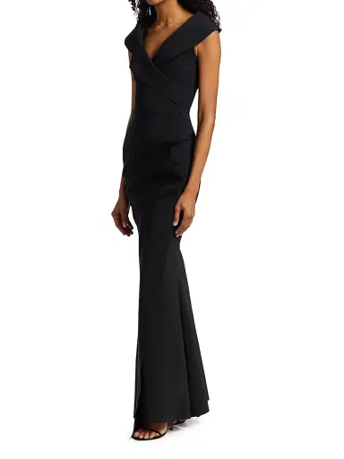 Chiara Boni La Petite Robe Women's Cocoon Collar Trumpet Gown - Black - Size 18 | Thumbnail 4 Chiara Boni La Petite Robe Women's Cocoon Collar Trumpet Gown - Black - Size 18 | Thumbnail 4