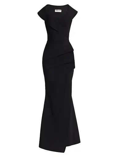 Chiara Boni La Petite Robe Women's Cocoon Collar Trumpet Gown - Black - Size 18 | Thumbnail 1 Chiara Boni La Petite Robe Women's Cocoon Collar Trumpet Gown - Black - Size 18 | Thumbnail 1