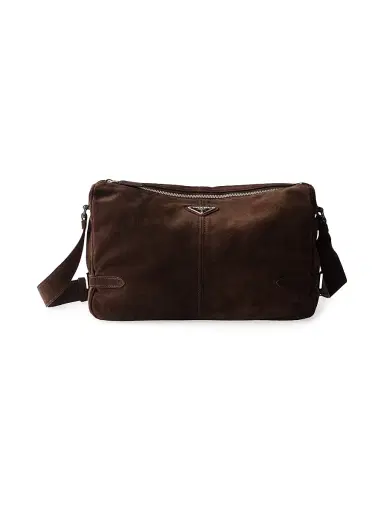 Prada Men's Suede Shoulder Bag | Thumbnail 1