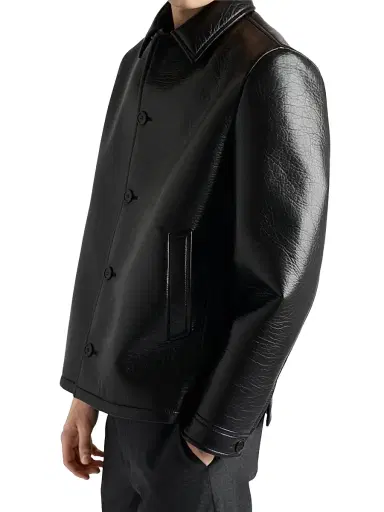 Prada Men's Nappa Leather Caban Jacket - Black - Size 36 | Thumbnail 3 Prada Men's Nappa Leather Caban Jacket - Black - Size 36 | Thumbnail 3