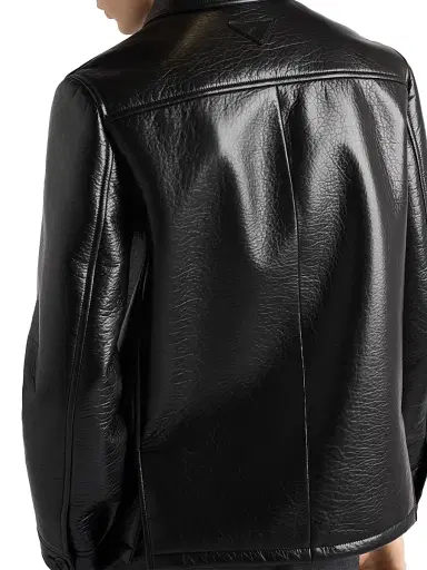 Prada Men's Nappa Leather Caban Jacket - Black - Size 36 | Thumbnail 4 Prada Men's Nappa Leather Caban Jacket - Black - Size 36 | Thumbnail 4