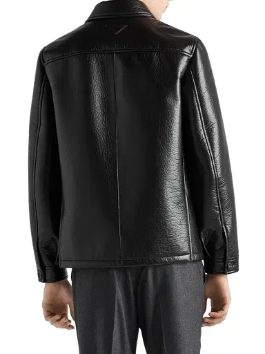 Prada Men's Nappa Leather Caban Jacket - Black - Size 36 | Thumbnail 5 Prada Men's Nappa Leather Caban Jacket - Black - Size 36 | Thumbnail 5