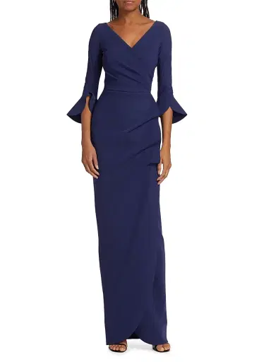 Chiara Boni La Petite Robe Women's Zalfa Ruched Gown - Iris - Size 6 | Thumbnail 3 Chiara Boni La Petite Robe Women's Zalfa Ruched Gown - Iris - Size 6 | Thumbnail 3