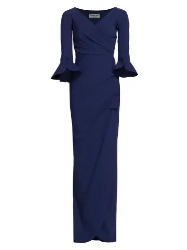 Chiara Boni La Petite Robe Women's Zalfa Ruched Gown - Iris - Size 6 | Thumbnail 1 Chiara Boni La Petite Robe Women's Zalfa Ruched Gown - Iris - Size 6 | Thumbnail 1