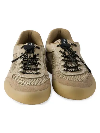 Prada Women's Speedrock Mesh Fabric Sneakers - Beige Khaki - Size 11 | Thumbnail 4 Prada Women's Speedrock Mesh Fabric Sneakers - Beige Khaki - Size 11 | Thumbnail 4