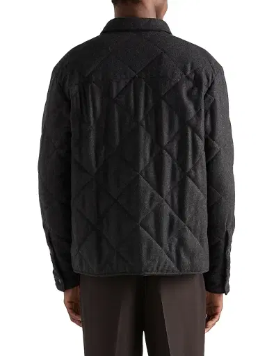 Prada Men's Padded Cashmere Shirt | Thumbnail 3