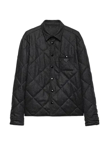 Prada Men's Padded Cashmere Shirt | Thumbnail 1