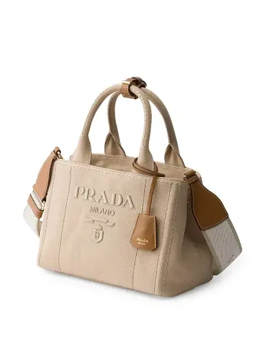 Prada Women's Jardinière Small Cotton Canvas Top Handle Bag | Thumbnail 2 Prada Women's Jardinière Small Cotton Canvas Top Handle Bag | Thumbnail 2