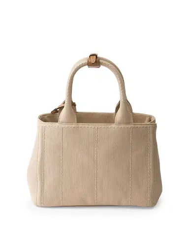 Prada Women's Jardinière Small Cotton Canvas Top Handle Bag | Thumbnail 4 Prada Women's Jardinière Small Cotton Canvas Top Handle Bag | Thumbnail 4