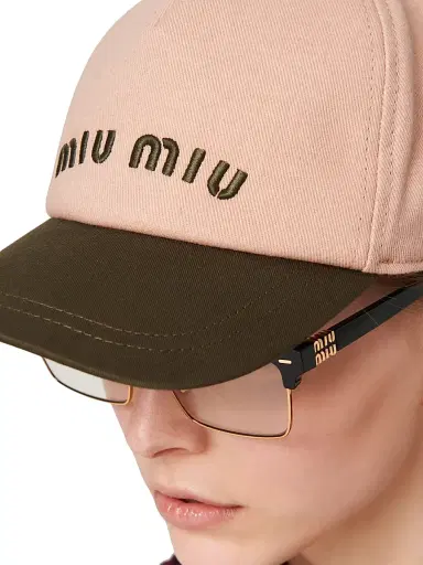 Miu Miu Women's Drill Baseball Cap - Pink - Size Small | Thumbnail 2