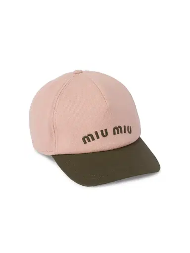 Miu Miu Women's Drill Baseball Cap - Pink - Size Small | Thumbnail 1