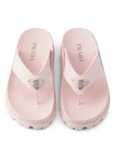 Prada Women's Rubber Thong Sandals - Pink - Size 6 | Thumbnail 4 Prada Women's Rubber Thong Sandals - Pink - Size 6 | Thumbnail 4
