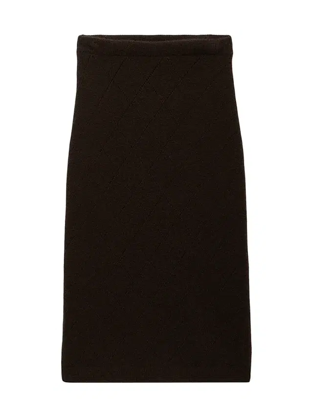 Women's Openwork Cashmere Knit Skirt - Brown