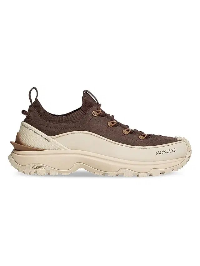 Moncler Men's Trailgrip Lite3 Sneakers in Nubuck & Suede - Brown