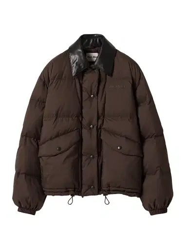 Miu Miu Women's Technical Pongé Cropped Down Jacket | Thumbnail 1 Miu Miu Women's Technical Pongé Cropped Down Jacket | Thumbnail 1