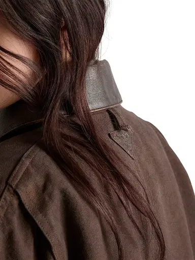 Prada Women's Canvas Blouson Jacket - Brown | Thumbnail 6 Prada Women's Canvas Blouson Jacket - Brown | Thumbnail 6