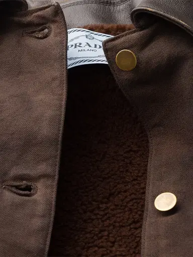 Prada Women's Canvas Blouson Jacket - Brown | Thumbnail 7 Prada Women's Canvas Blouson Jacket - Brown | Thumbnail 7