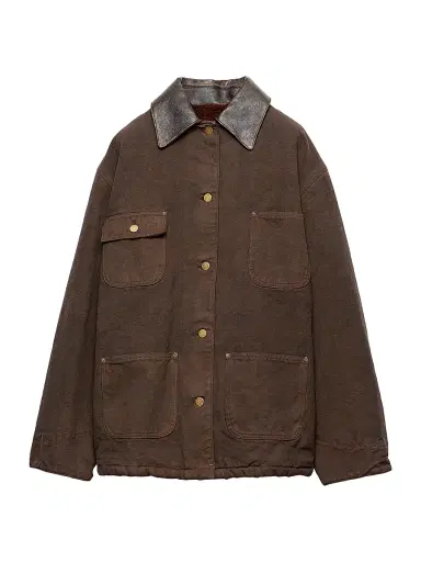 Prada Women's Canvas Blouson Jacket - Brown | Thumbnail 1 Prada Women's Canvas Blouson Jacket - Brown | Thumbnail 1