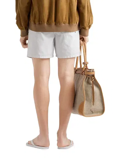 Prada Men's Twill Swim Trunks | Thumbnail 3 Prada Men's Twill Swim Trunks | Thumbnail 3