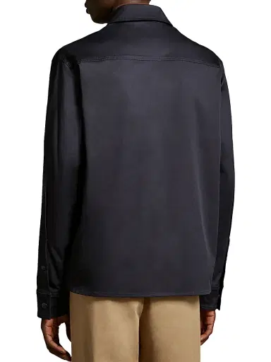 Moncler Men's Jacket in Cotton Gabardine - Navy Blue - Size XXL | Thumbnail 3