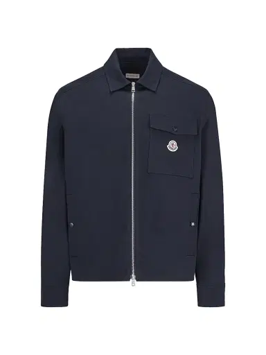 Moncler Men's Jacket in Cotton Gabardine - Navy Blue - Size XXL | Thumbnail 1