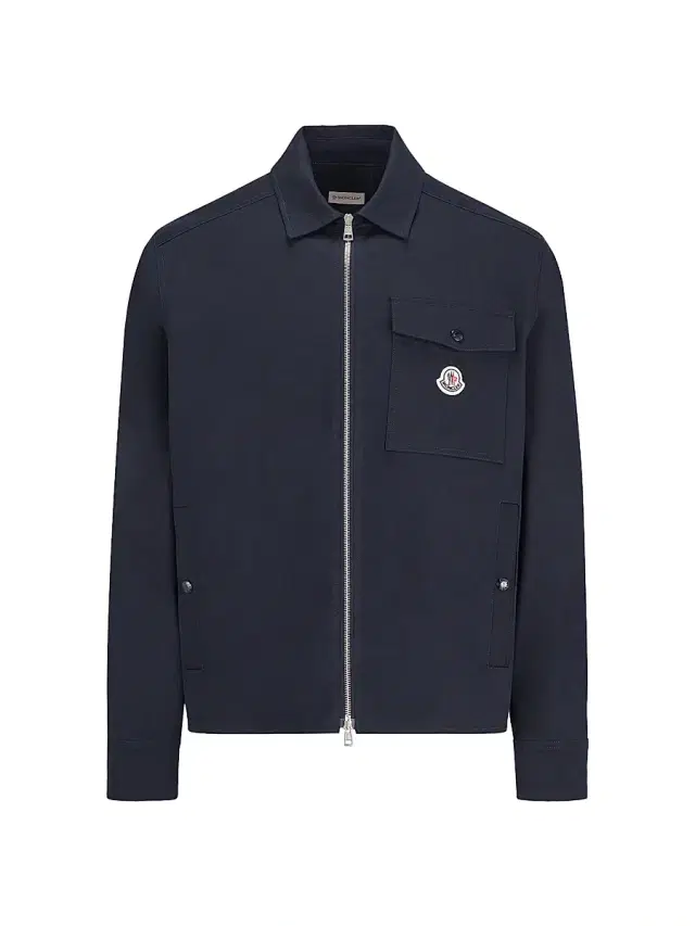 Moncler Men's Jacket in Cotton Gabardine - Navy Blue