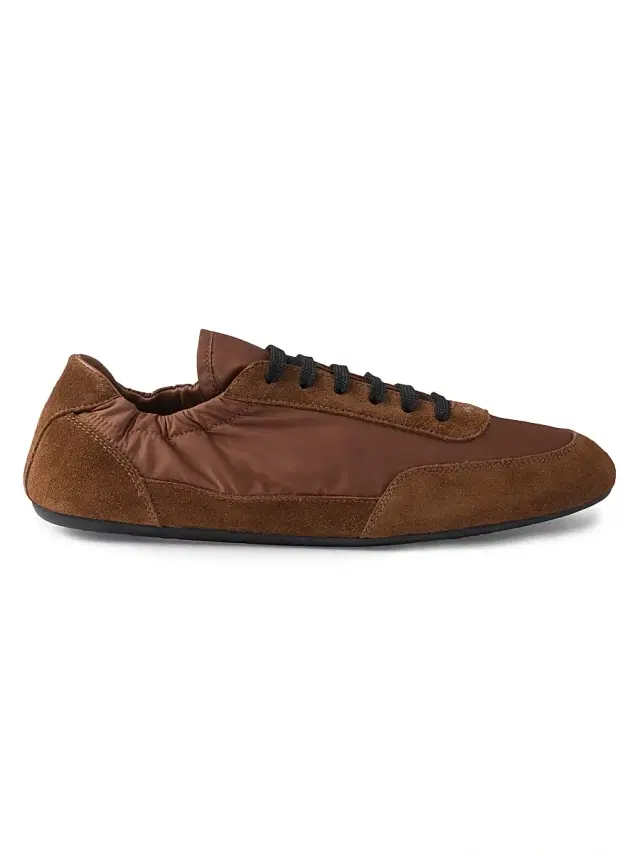 Women's Collapse Re-Nylon and Suede Sneakers - Brown