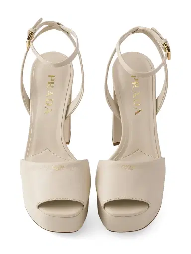Prada Women's Nappa Leather Platform Sandals | Thumbnail 3 Prada Women's Nappa Leather Platform Sandals | Thumbnail 3
