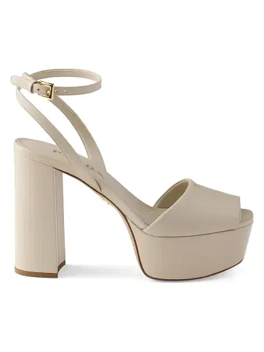Prada Women's Nappa Leather Platform Sandals | Thumbnail 1 Prada Women's Nappa Leather Platform Sandals | Thumbnail 1