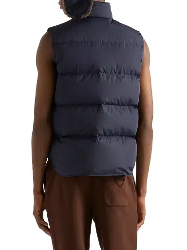 Prada Men's Re-Nylon Puffer Vest - Blue | Thumbnail 3