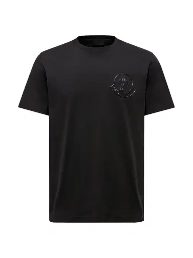 Moncler Men's Crew-Neck T-Shirt in Cotton - Black | Thumbnail 1