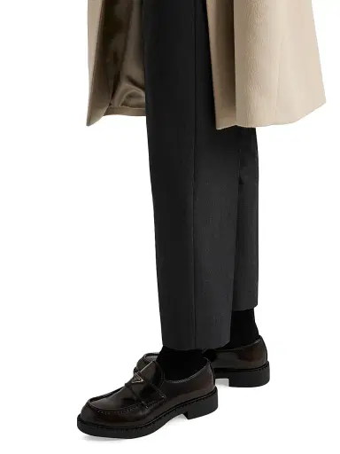 Prada Men's Brushed Leather Loafers - Brown | Thumbnail 7 Prada Men's Brushed Leather Loafers - Brown | Thumbnail 7