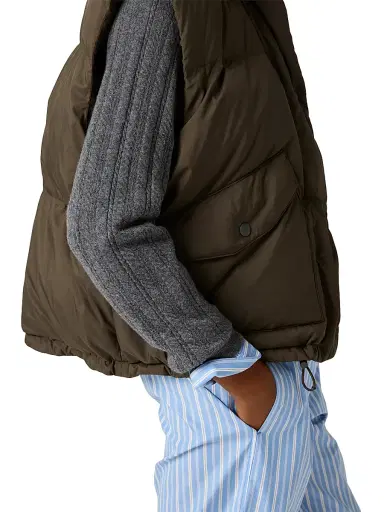 Miu Miu Women's Technical Pongé Down Vest | Thumbnail 5 Miu Miu Women's Technical Pongé Down Vest | Thumbnail 5