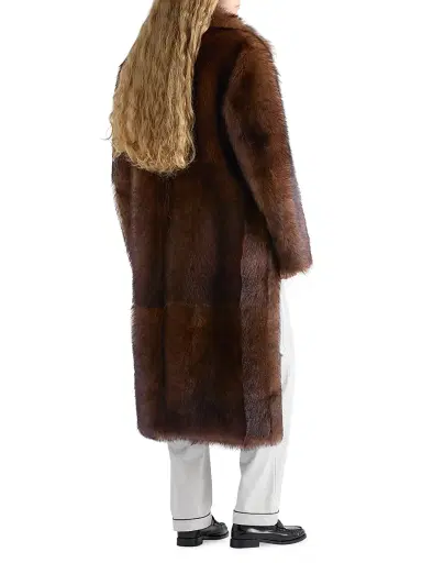 Prada Women's Shearling Coat - Brown | Thumbnail 3 Prada Women's Shearling Coat - Brown | Thumbnail 3
