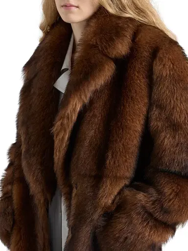 Prada Women's Shearling Coat - Brown | Thumbnail 5 Prada Women's Shearling Coat - Brown | Thumbnail 5