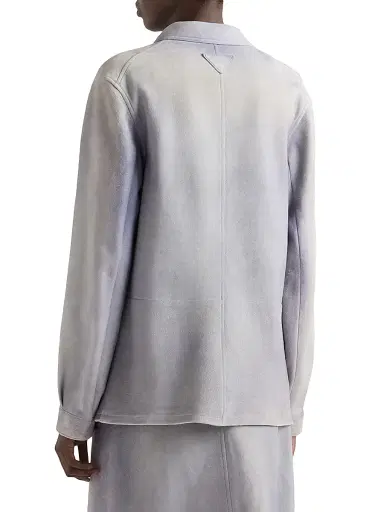 Prada Women's Suede Caban Jacket | Thumbnail 3 Prada Women's Suede Caban Jacket | Thumbnail 3