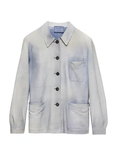 Prada Women's Suede Caban Jacket | Thumbnail 1 Prada Women's Suede Caban Jacket | Thumbnail 1