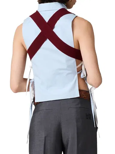 Miu Miu Women's Cashmere Knit Vest - Dark Red - Size 4 | Thumbnail 4