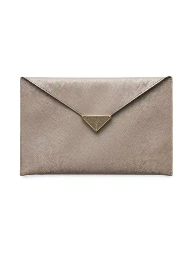 Prada Women's Saffiano Leather Envelope Clutch | Thumbnail 1 Prada Women's Saffiano Leather Envelope Clutch | Thumbnail 1