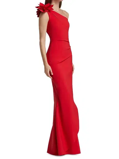 Chiara Boni La Petite Robe Women's Gosia One-Shoulder Gown - Passion - Size 18 | Thumbnail 3 Chiara Boni La Petite Robe Women's Gosia One-Shoulder Gown - Passion - Size 18 | Thumbnail 3