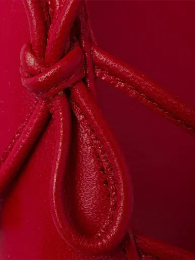 Prada Women's Open-Side Leather Pumps - Red - Size 7 | Thumbnail 5