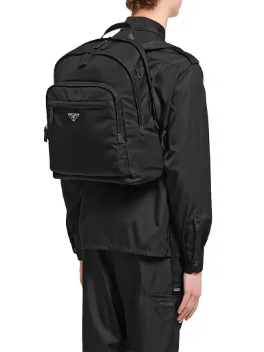 Prada Men's Re-Nylon and Saffiano Leather Backpack | Thumbnail 2