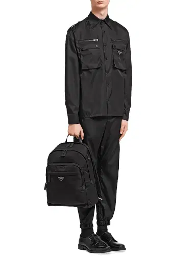 Prada Men's Re-Nylon and Saffiano Leather Backpack | Thumbnail 7